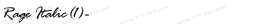 Rage Italic(1)字体转换